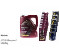 11L Olio Motore MANNOL Racing+Ester 10W-60 3xLeak-Stop+Flush Motore