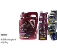 11L Olio Motore MANNOL Racing+Ester 10W-60 3xLeak-Stop+Motor Doctor+Motor Flush