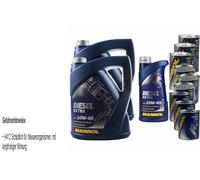 11L Olio Motore mannol SAE 10W-40 Diesel Extra 3xLeak-Stop + Motor Doctor Flush