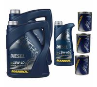 11L Olio Motore MANNOL SAE 15W-40 DIESEL 3x