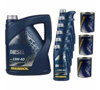 11L Olio Motore MANNOL SAE 15W-40 DIESEL 3x MANNOL Flush Motore ADDITIVO