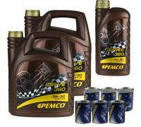 11L pemco idrive 360 5W30 olio motore MB 226.51/229.51 6x mannol Flush Medico