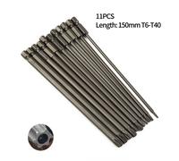 11pcs 150mm extra Lungo Magnetico Cacciavite Torx Bit 1/4 Esagonale Shank-T40