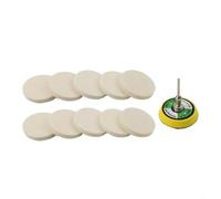 11pcs 50mm feltro di lana lucidatura pad con mandrino, autoadesivo