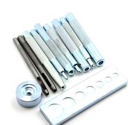 11pcs FAI DA TE Pellettiera Artigianale Die Punch Snap Kit Rivet Setter con