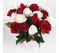 11pcs Fiore Artificiale Rosa Floreale Casa/Albergo/Matrimonio/Addobbi Nuovo