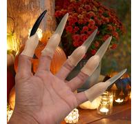 11pcs Halloween Props Halloween Masquerade Finger Nails per Party (Black)