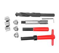 11Pcs Kit di riparazione del filo, M16x1,5 lunghezza 1,5D acciaio inossidabile attorcigliato trapano avvitatore con chiave filettata, inserto filettato, conversione unità metriche-imperiali Kit di rip