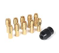 11pcs/lot Mini Drill Brass Collet Chuck adatto per utensile rotante 0,5-3.2mm ottone e dado per accessori set