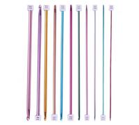 "11pcs Tunisian Afghan Crochet Hook Set 2-8mm Multicolor Aluminum Needles"