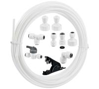 11pz Tubo Frigorifero Raccordi per Osmosi Inversa,Kit di Collegamento Universale 15M Tubo Frigorifero Acqua,Raccordi per Tubo Frigorifero per Gelati Frigoriferi, Umidificatori Depuratore Acqua