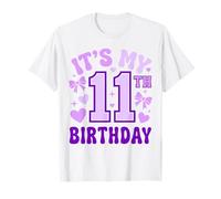 11th Birthday Girls Eleven Years Old It's My 11 Bday Maglietta