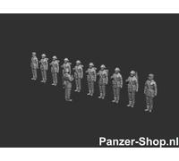 11x Figurine NVA, Gruppo Soldati Motschütz, DDR, Scala N, 1:87, Incolore