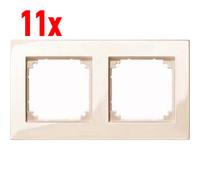 11X Merten M-PLAN Telaio Doppio 515244 Crema Bianco