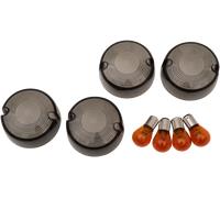 12-0202 TURN SIGNAL LENS DOMED SMOKE HARLEY DAVIDSON 883 DELUXE XLH 1988
