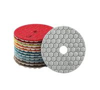 12/10 pezzi 3/4/5/6/7 pollici tamponi diamantati for lucidatura disco abrasivo a secco/bagnato, compatibile for la levigatura di utensili for macinazione del granito(No Accessory Kit10pc,3 inches)