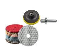 12/10 pezzi 3/4/5/6/7 pollici tamponi diamantati for lucidatura disco abrasivo a secco/bagnato, compatibile for la levigatura di utensili for macinazione del granito(M10 Kit(12pcs),3 inches)