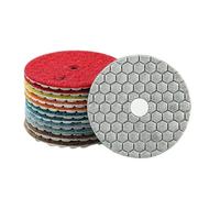 12/10 pezzi 3/4 pollici tamponi lucidanti diamantati disco abrasivo asciutto/bagnato for levigatura granito quarzo piastrelle vetro utensili for la molatura(No Accessory Kit10pc,3 inches)