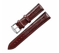 12/14/16/18/20/22/24mm Bracciale con cinturino per orologio modello lucertola per orologio da uomo analogico al quarzo da donna, Marrone, 22mm