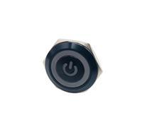 12/16/19/22/25/30mm interruttore a pulsante in metallo ultra corto micro viaggio sottile ossido nero 3V 6V 12V 24V momentaneo autoripristinante