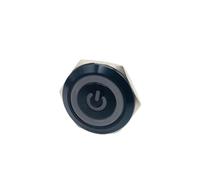 12/16/19/22/25/30mm interruttore a pulsante in metallo ultra corto micro viaggio sottile ossido nero 3V 6V 12V 24V momentaneo autoripristinante