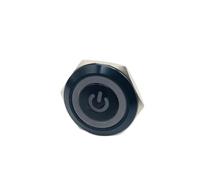12/16/19/22/25/30mm interruttore a pulsante in metallo ultra corto micro viaggio sottile ossido nero 3V 6V 12V 24V momentaneo autoripristinante