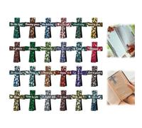 12/16/24 Pcs Magnetic Cross Bookmarks, Magnet Cross Bookmark with Inspiration Sayings, Religious Christian Book Page Clips Marks Gifts for Bible Study