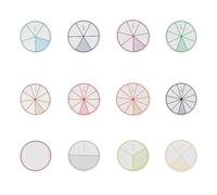 12/16pcs Classroom Fraction Circles Props Frazioni Educative Frazioni Circoli Facili Da Assemblare Per Matematica Pratica Interattiva Apprendimento