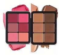 12/18 Color's Carla Secret Concealer Palette, Cream Concealer Foundation Palette, Waterproof, Long-Wearing Full Coverage for Flawless Skin, Makeup Blush for All Skin Types (A)