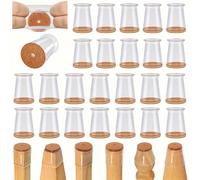 12/24/32 pezzi di protezioni per le gambe delle sedie, rialzi per mobili per pavimenti in legno duro, pattini per le gambe delle sedie, protezioni rettangolari per sedie, copri gambe in silicone per s