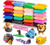 12/24/36 Colori Argilla Autoindurente con Strumenti, Pasta Modellabile Magica, Argilla Modellabile Fai-da-Te Super Leggera, Argilla Morbida Autoindurente Fai-da-Te per Bambini, Arti e Mestieri Creativ