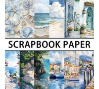12/24/36 pezzi Blocco di carta per scrapbooking a tema marino, 15x15cm carta monofronte con motivi ad acquerello di barche, scene di città, onde oceaniche, per bullet journal, confezioni regalo, junk 