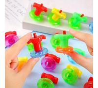 12/24/36 pezzi Giocattoli a giroscopio con lanciatore che emettono suoni, mini giocattolo a giroscopio a forza di torsione, giocattolo da tavolo, favore per festa/evento (colore casuale) 12 pezzi (col
