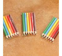 12/24/48 Matite colorate in legno mini, matite colorate piccole con fusto rotondo, penne per graffiti, 3,5 pollici, 6 colori, sacchetto OPP Legno