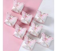12/24 pezzi Scatole portaconfetti a forma di farfalla con decorazione floreale - Scatole regalo in carta universali con accessori per feste di compleanno, matrimonio e festa di nascità - Per ogni occa