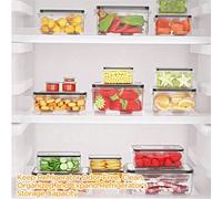 12/24 scatole per alimenti in plastica sigillate, riutilizzabili, a prova di perdite, adatte per conservare frutta, verdura, cereali e zucchero, adatte per la conservazione in ristoranti e cucine, pic