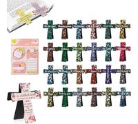12/24 segnalibri magnetici a forma di croce cristiana, segnalibri magnetici per libri con versi biblici, clip magnetiche per pagine, regalo per studio biblico, lettori, insegnanti, studenti (24 pezzi)