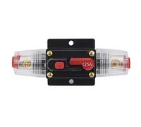 12-24 V 125 A Interruttore automatico audio stereo, supporto in linea per fusibile a ripristino automatico con pulsante di reset manuale per auto, barca, sostituzione del