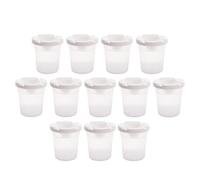 12/24Pcs Spillproof Paint Brush Washing Cups with Sealed Lids Clear Cleaning Cup for Classroom Art Project Versatile