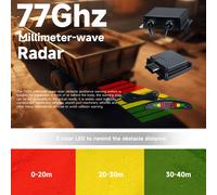 12-24V 77Ghz Millimeter Wave Radar Obstacle Avoidance Warning System per camion