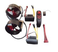 12-24V Dual Underwater Thruster Kit (10kg Thrust) with 2x 70A ESC with Remote, CW/CCW Propellers for RC Boat/ROV(T plug set)
