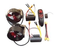 12-24V Dual Underwater Thruster Kit (10kg Thrust) with 2x 70A ESC with Remote, CW/CCW Propellers for RC Boat/ROV(XT60 plug set)