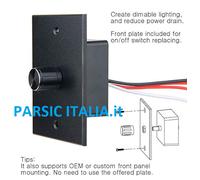 12-24V PWM DIMMER PER CAMPER, CAMION, LED ; 6A DC12-24V Knob Rotary Dimmer 6 A