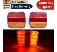 12-24V Rosso-Arancio LED Posteriore Luci Lampada x2 e-Mark 4 Funzioni Camion