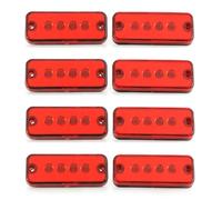 # 12-24V Scocca Rimorchio Camion Furgone Camper 4 LED Flush RED Marker Lights 8x