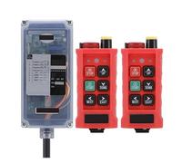 12-24V4 Pulsanti Singola Velocità Industriale Wireless Radio Gru Interruttori di Controllo Remoto Paranco Gru di Controllo ascensore,senza Interferenze(Gold,110)