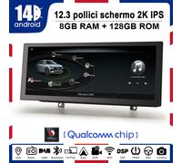 12,3" 128GB Android 14 Autoradio CarPlay GPS Navigatore Audi A4 B8 A5 B8 S4 RS5