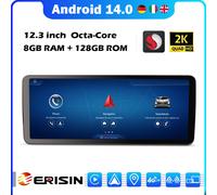 12.3" 8+128GB Android 14 Autoradio GPS DAB+Mercedes Classe C/GLC W205 X253 C253