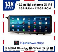 12.3" 8 Core 128G Android 14 Autoradio IPS DSP Mercedes GLK Klasse X204 NTG 4.0