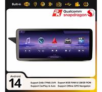 12,3" 8-Core 128GB Android 14 CarPlay Autoradio Navi Mercedes E-Classe W212 S212
